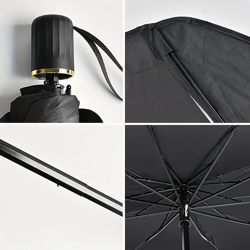 Pare-soleil rétractable compact – pare-brise avant, anti-chaleur & UV UPF 50+
