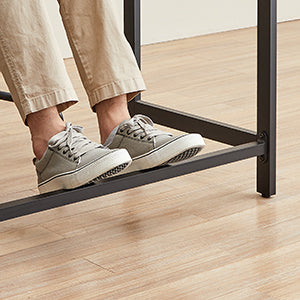 Bureau d’angle en L VASAGLE – avec 2 étagères & structure industrielle