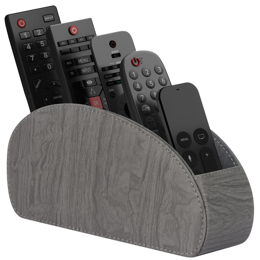 Organisateur télécommandes 5 compartiments – simili cuir noir
