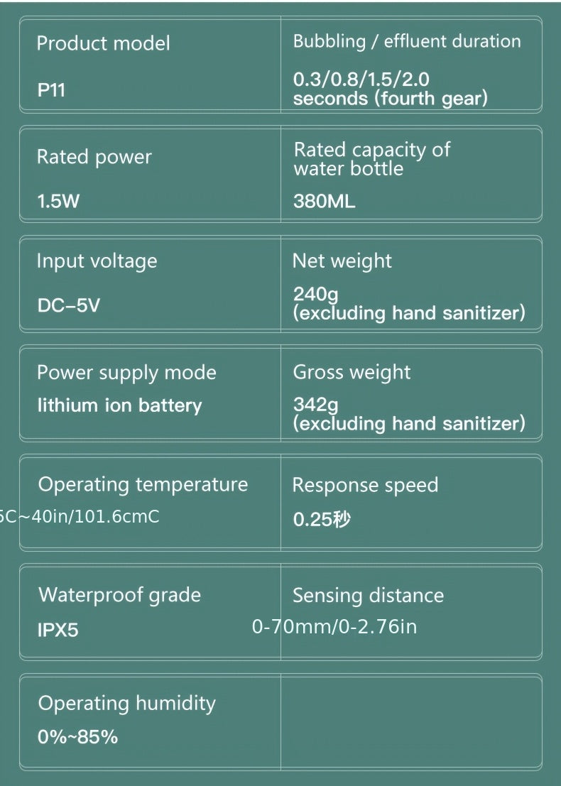 Distributeur de savon automatique 380 ml – mural & sans contact USB