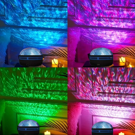 Projecteur d’étoiles & vagues d’eau – 7 couleurs LED