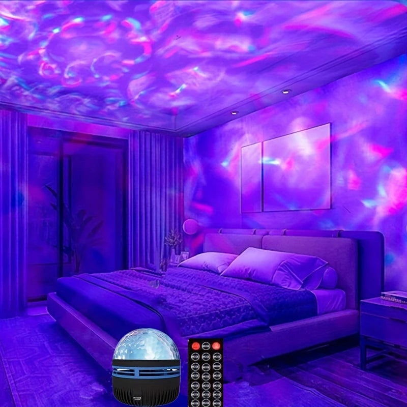 Projecteur d’étoiles & vagues d’eau – 7 couleurs LED