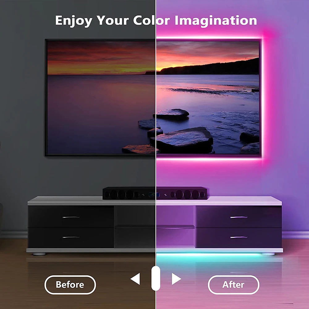 Ruban LED RGB 5 m Bluetooth USB