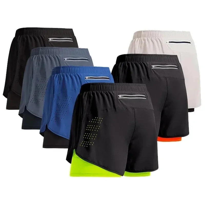 Short fitness 2‑en‑1 séchage rapide 2025