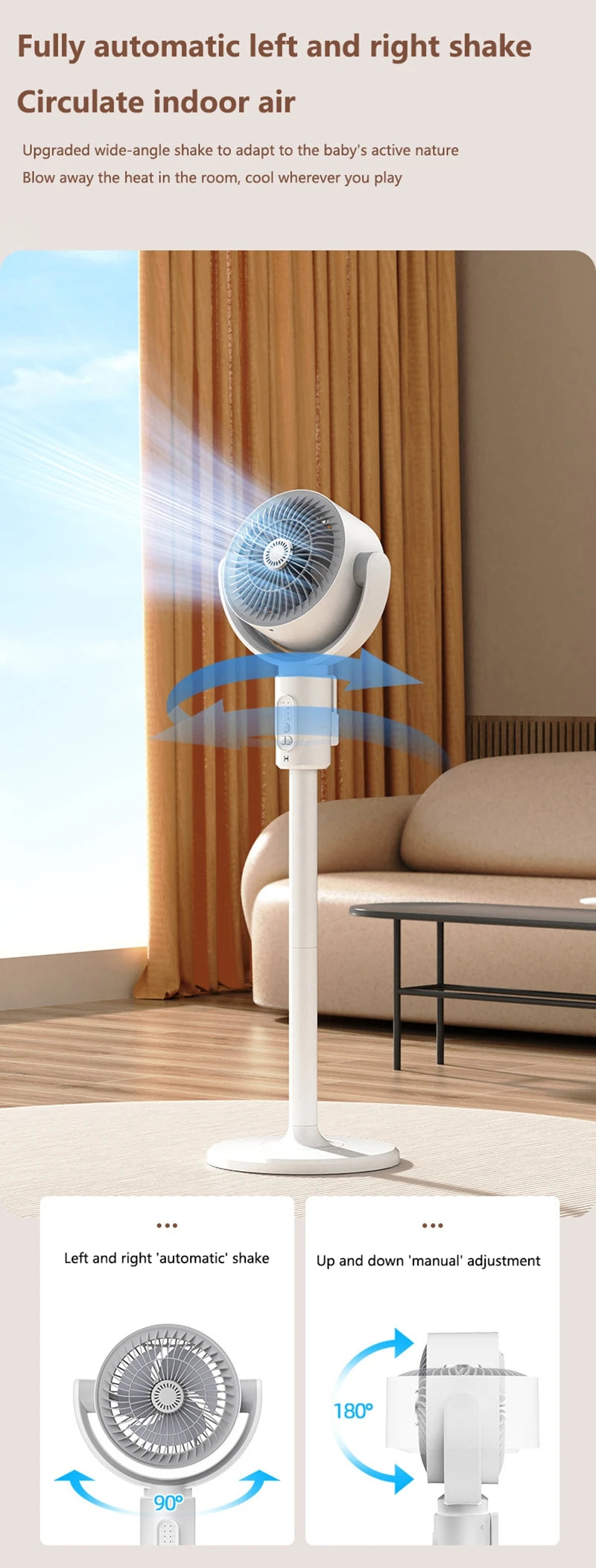 Xiaomi bureau sol à ventilateur avec télécommande rétractable Intelligent silencieux ventilateur électrique bureau à domicile ventilateur de Circulation d'air nouveau