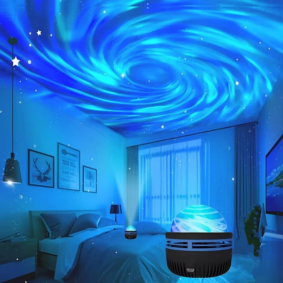 Projecteur d’étoiles & vagues d’eau – 7 couleurs LED