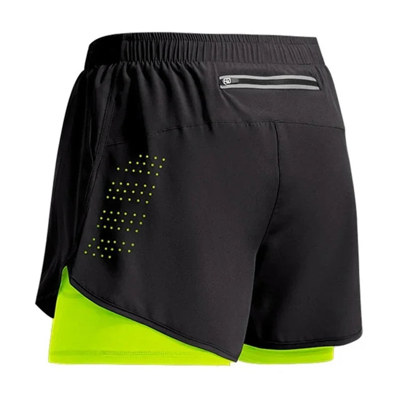 Short fitness 2‑en‑1 séchage rapide 2025