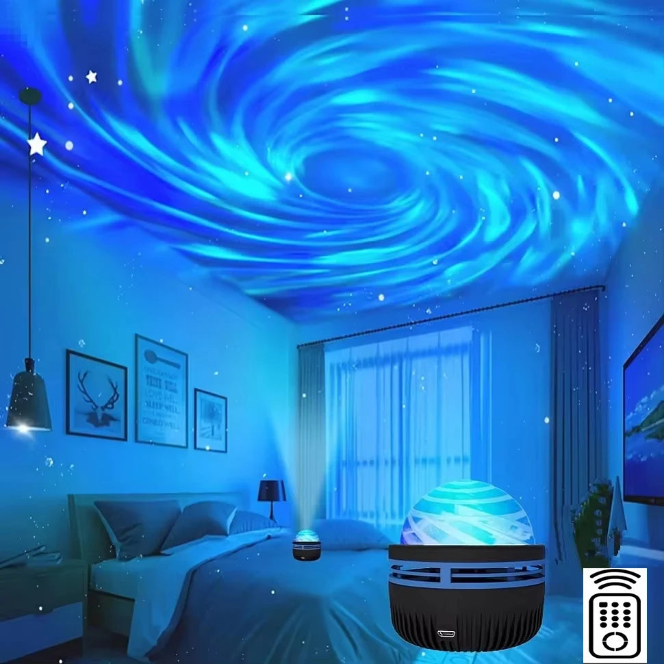 Projecteur d’étoiles & vagues d’eau – 7 couleurs LED