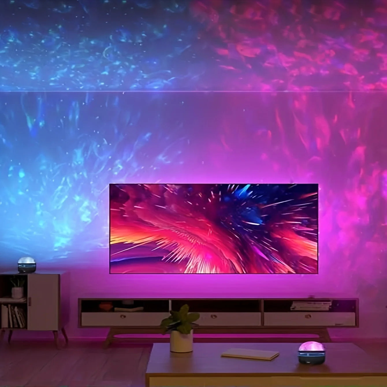 Projecteur d’étoiles & vagues d’eau – 7 couleurs LED