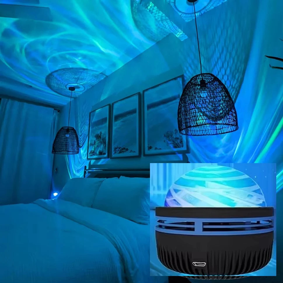 Projecteur d’étoiles & vagues d’eau – 7 couleurs LED