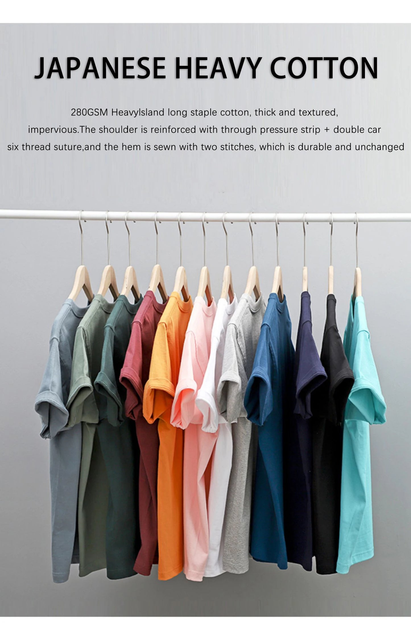 T-shirt coton 280 g/m² DUDIETS – manches courtes