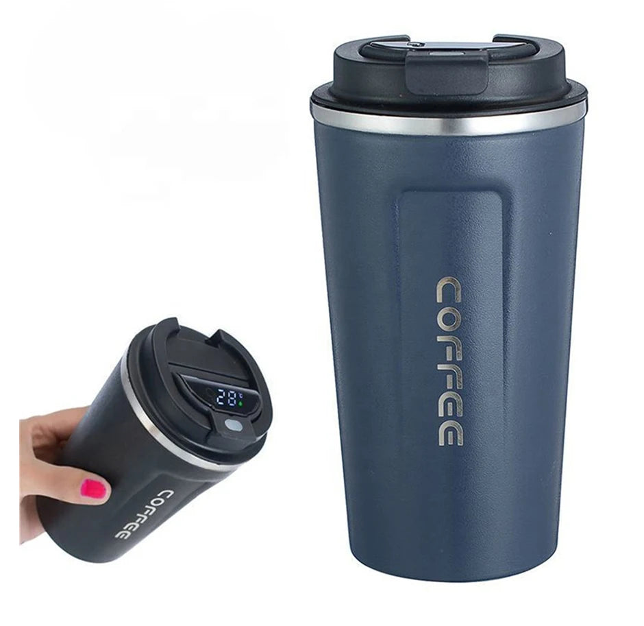 Tasse thermos USB intelligente 380–510 ml – écran température LED