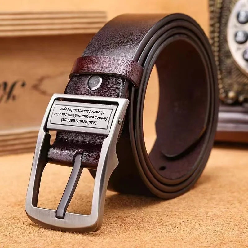 Ceinture cuir vachette luxe – boucle alliage auto‑ajustable