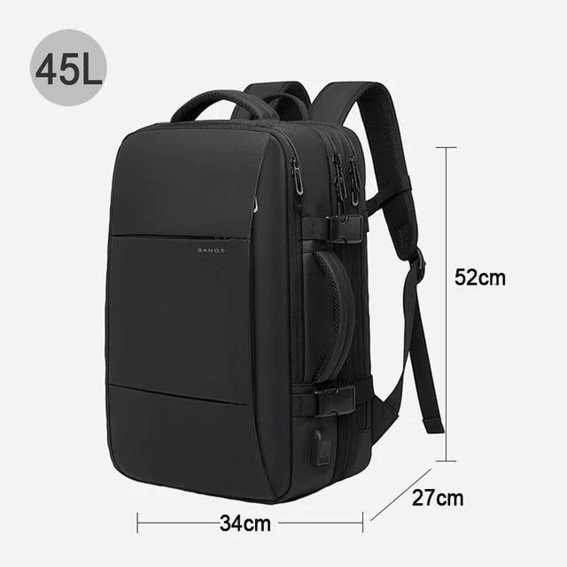 Sac à dos BANGE affaires USB 17,3″ – étanche & extensible