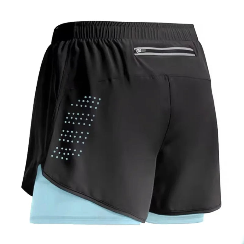 Short fitness 2‑en‑1 séchage rapide 2025