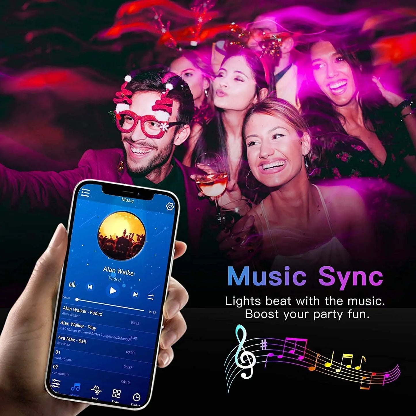 Ruban LED RGB 5 m Bluetooth USB