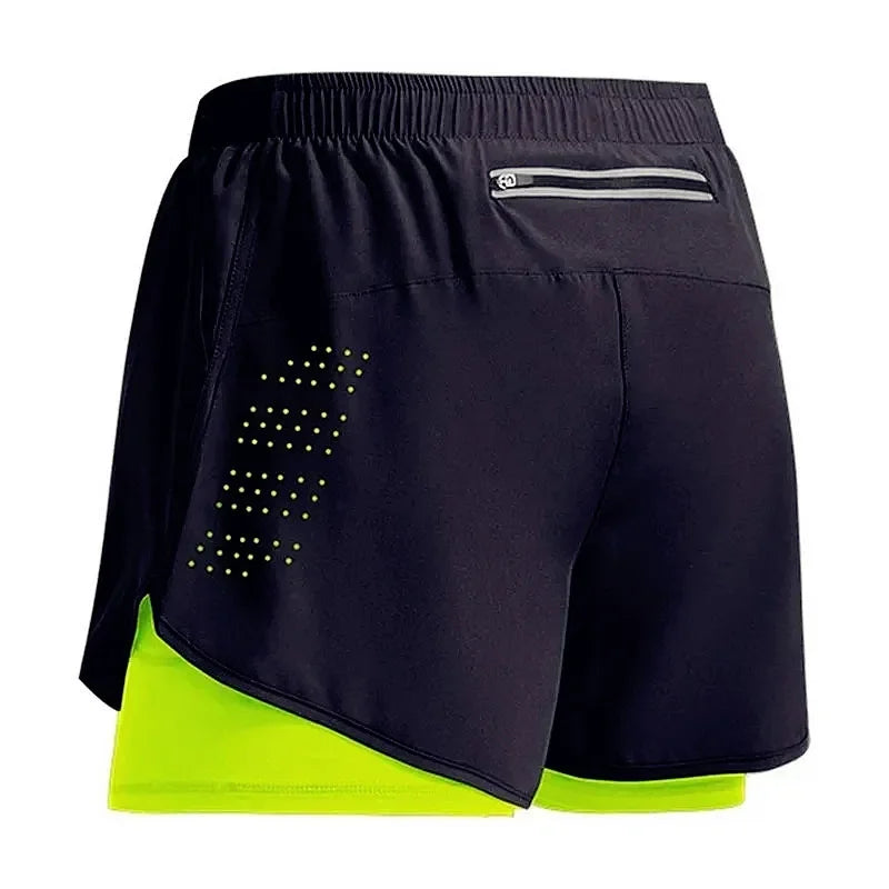 Short fitness 2‑en‑1 séchage rapide 2025