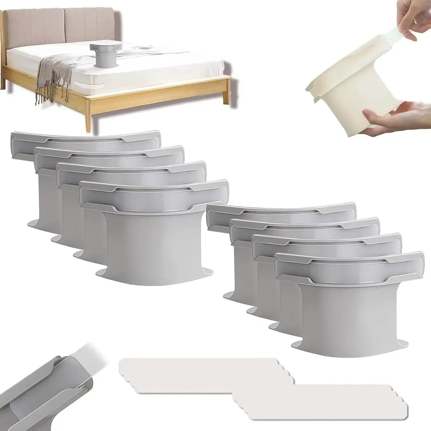 Clips serre-draps renforcés (lot de 4 ou 8) – maintien coins de lit