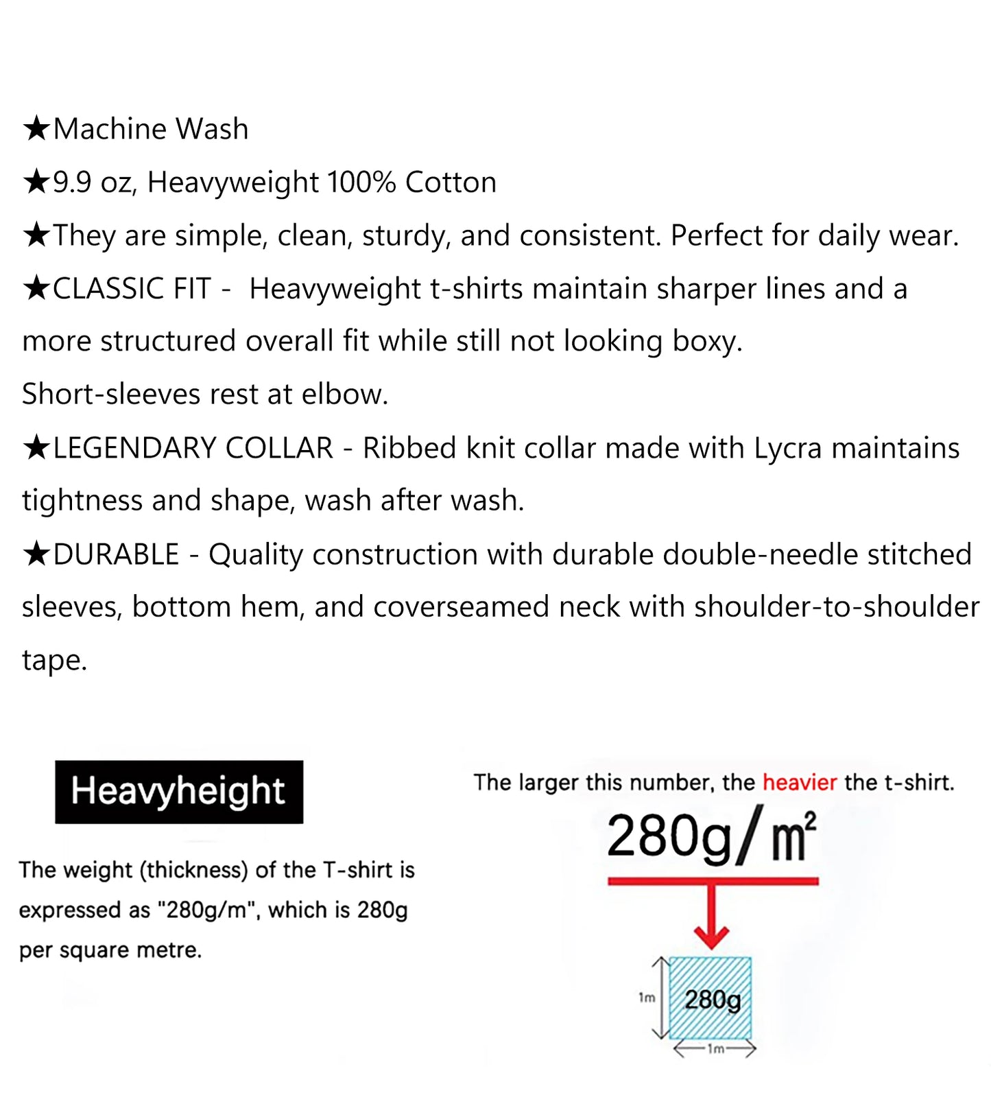 T-shirt coton 280 g/m² DUDIETS – manches courtes