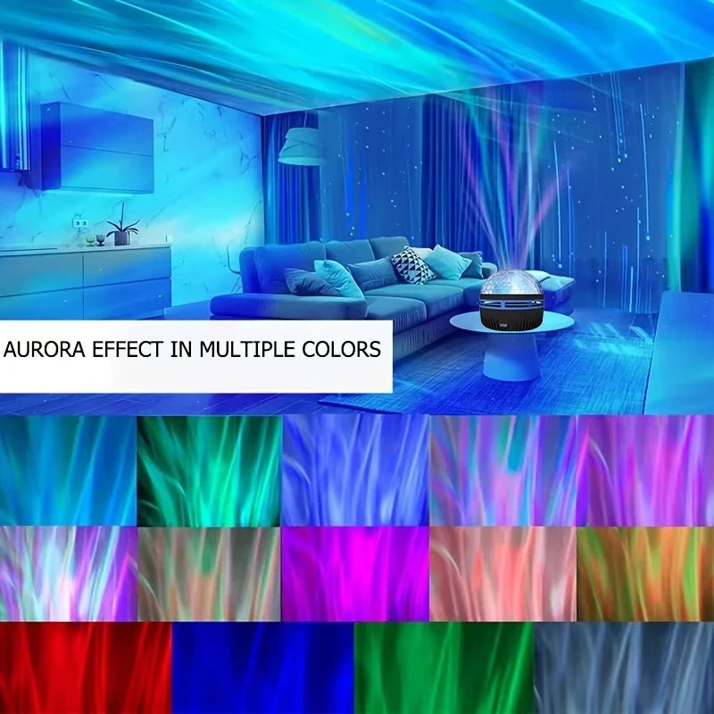 Projecteur d’étoiles & vagues d’eau – 7 couleurs LED