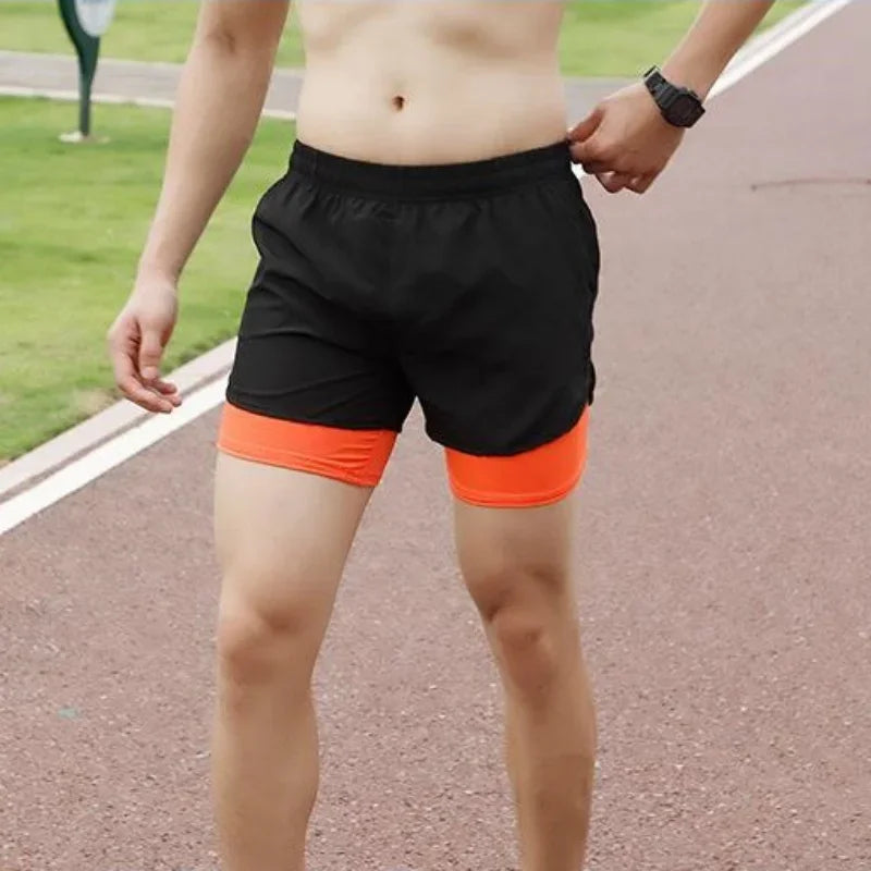 Short fitness 2‑en‑1 séchage rapide 2025
