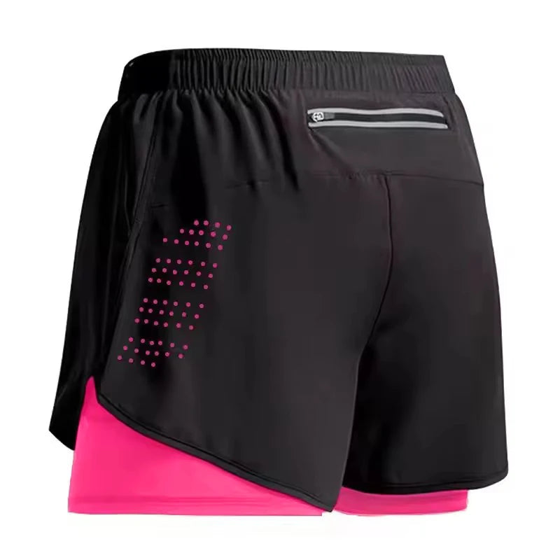 Short fitness 2‑en‑1 séchage rapide 2025