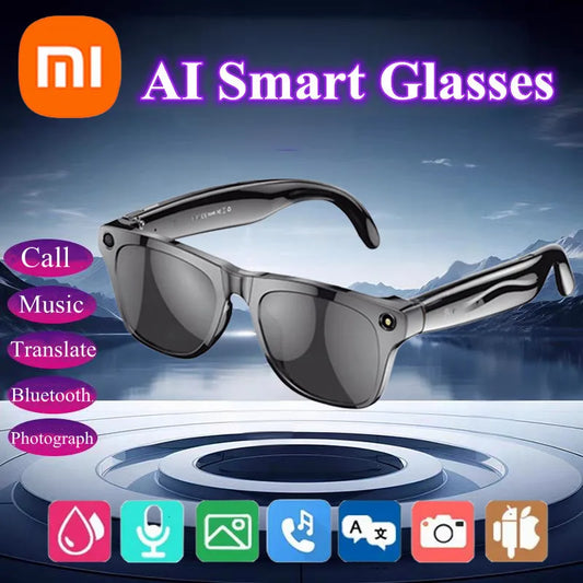 Xiaomi 4K HD lunettes intelligentes AI GPT caméra Bluetooth appel 260Mah batterie Assistant vocal traduire identifier les objets lunettes intelligentes