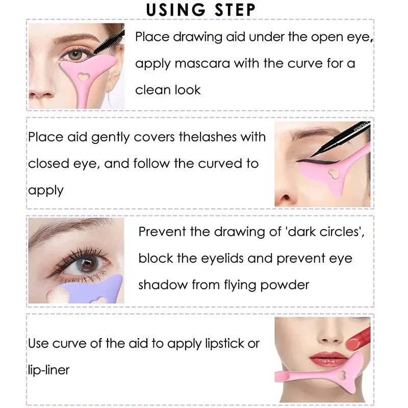 Pochoir eyeliner & masque silicone réutilisable