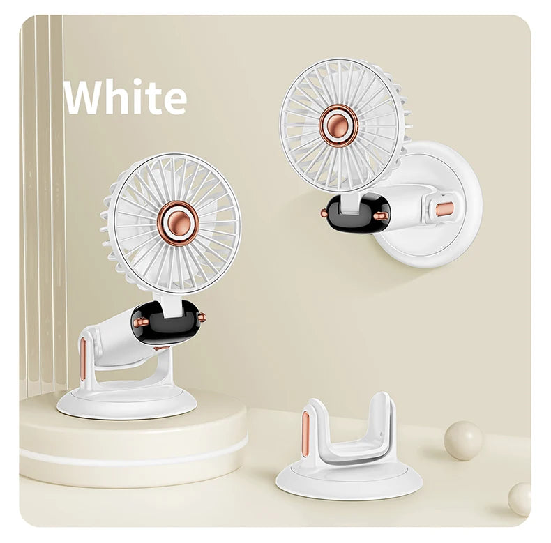 Mini ventilateur portable 5 vitesses USB avec écran & base multi-usage