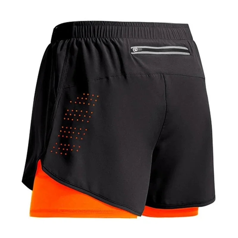 Short fitness 2‑en‑1 séchage rapide 2025
