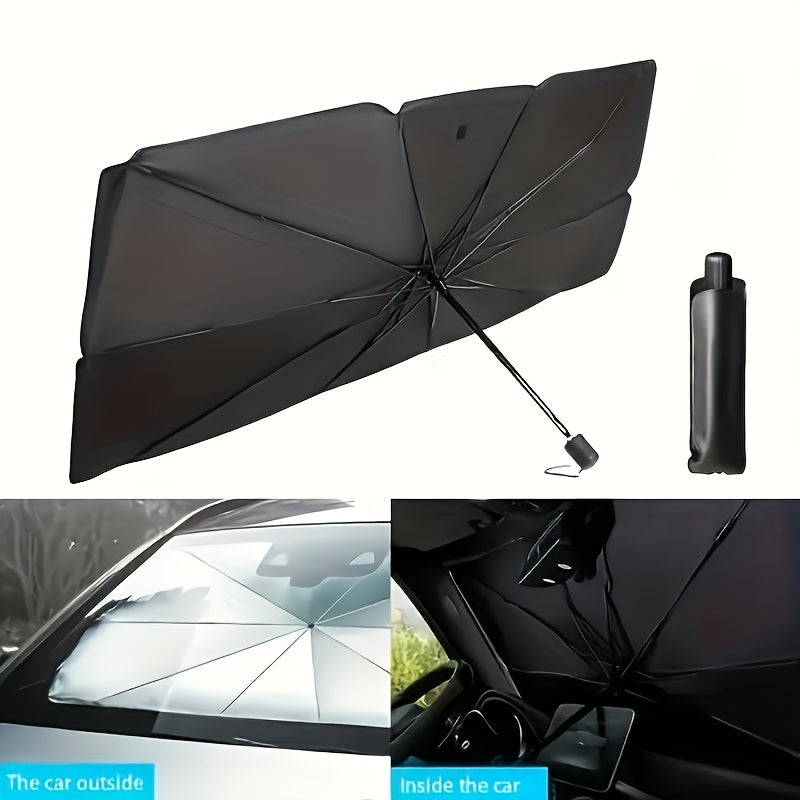 Pare-soleil rétractable compact – pare-brise avant, anti-chaleur & UV UPF 50+