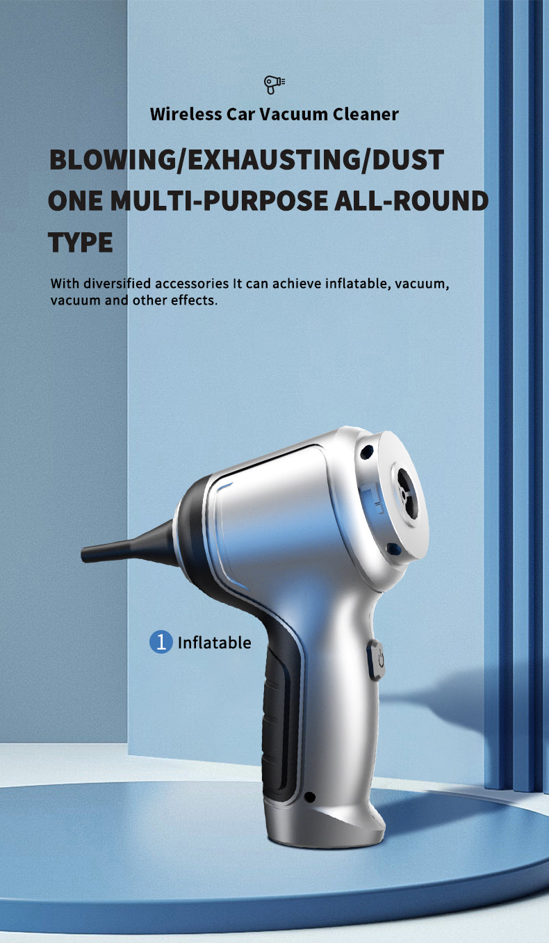 Aspirateur portable sans fil 2‑en‑1 – 15 000 Pa soufflage & aspiration