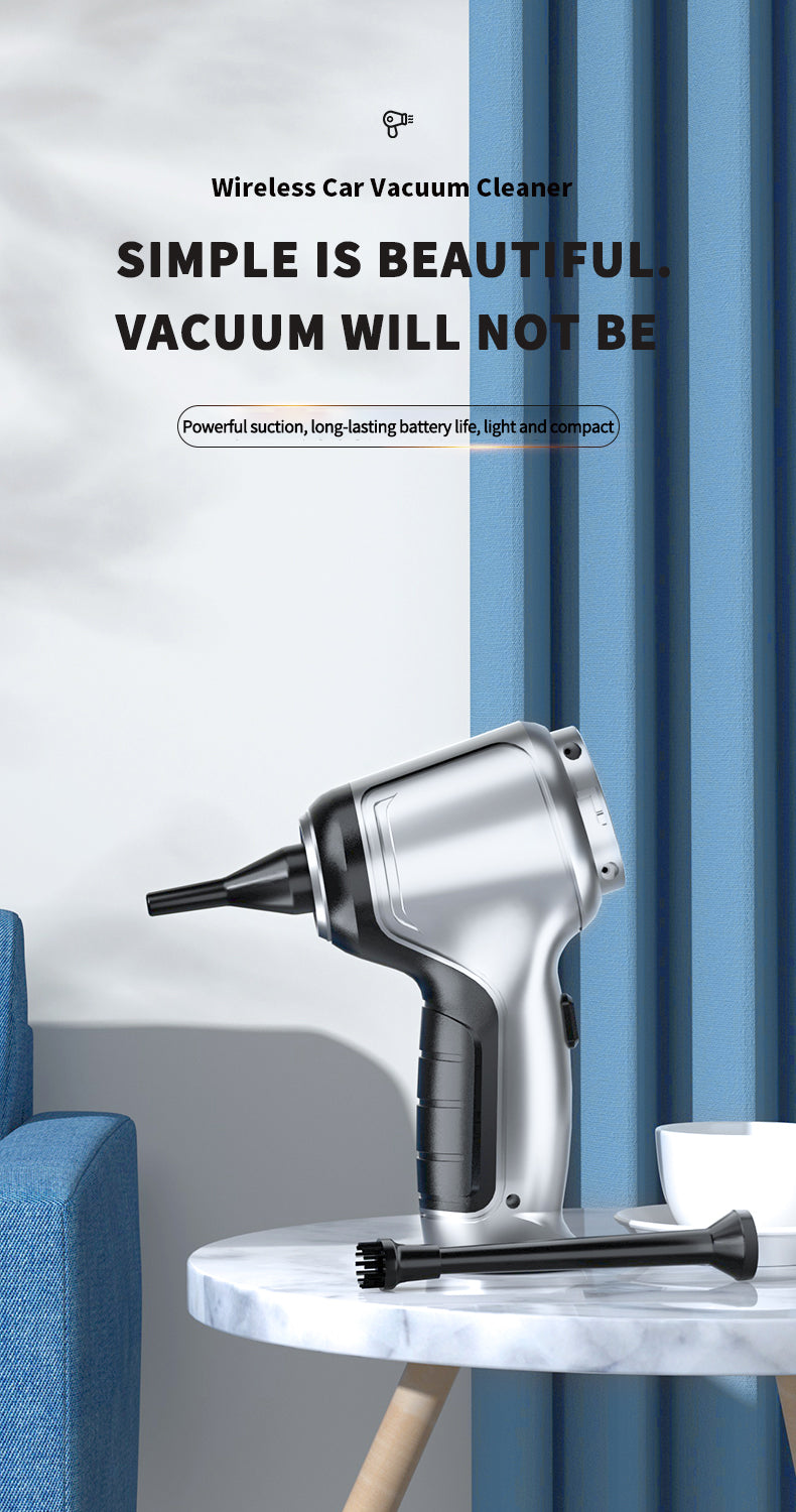 Aspirateur portable sans fil 2‑en‑1 – 15 000 Pa soufflage & aspiration