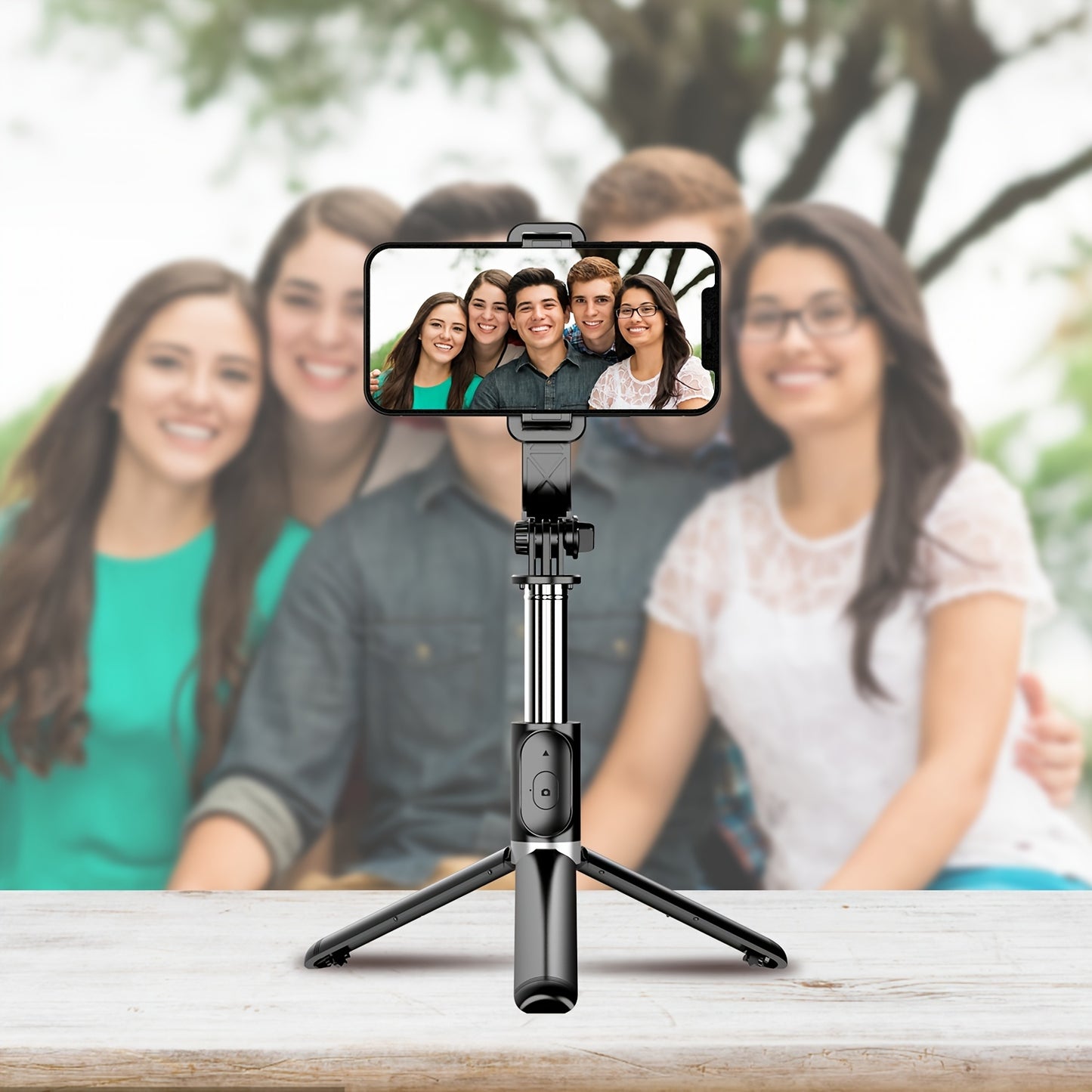 Perche selfie trépied 3‑en‑1 extensible – avec télécommande & rotation 360°