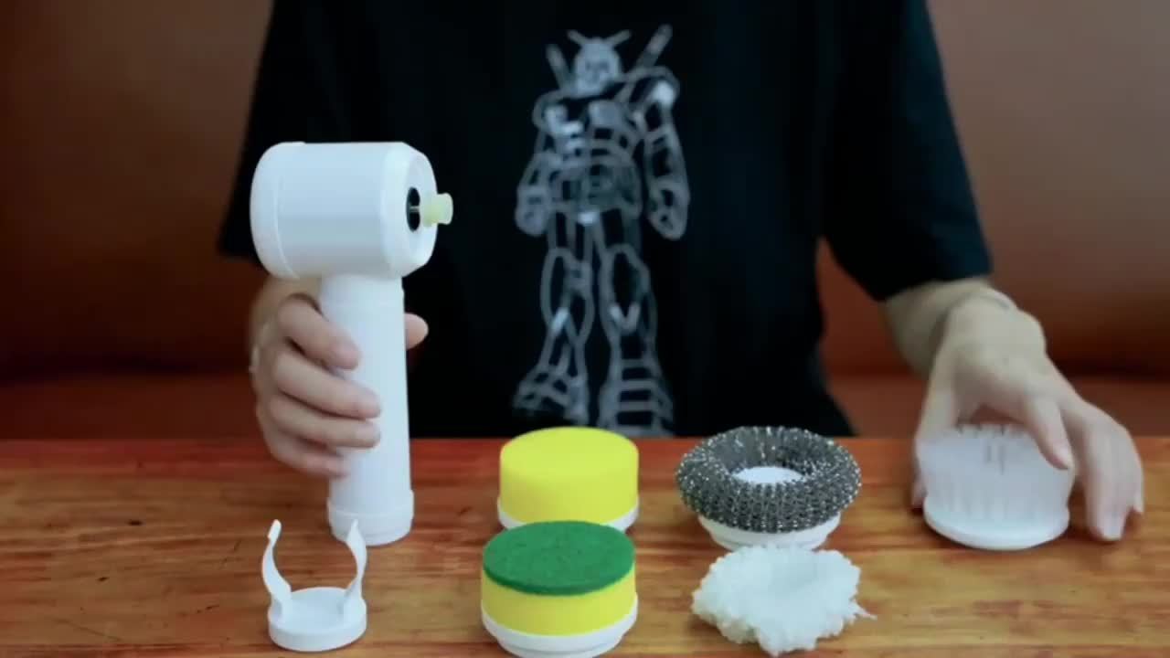 Brosse électrique rotative 8 pcs – 5 modes & têtes interchangeables