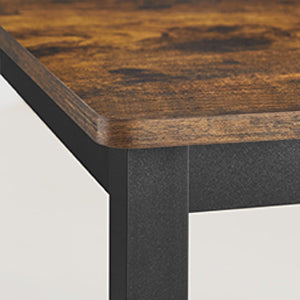 Table à manger VASAGLE 110×70 cm – bois & métal style industriel