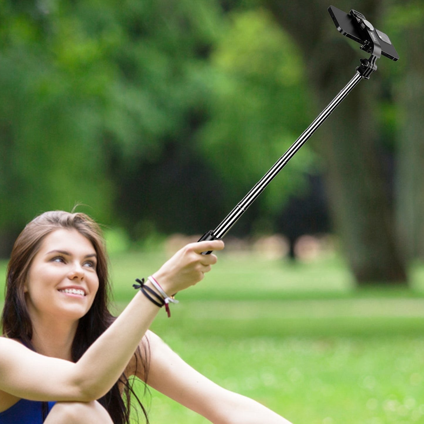 Perche selfie trépied 3‑en‑1 extensible – avec télécommande & rotation 360°
