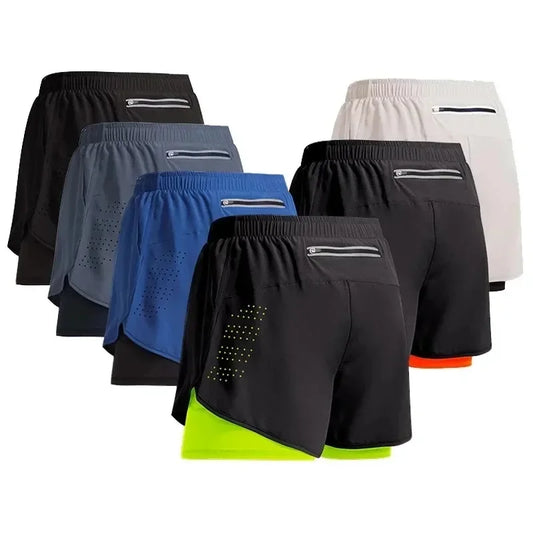 Short fitness 2‑en‑1 séchage rapide 2025