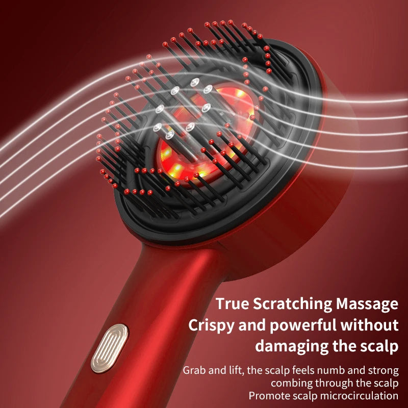 Brosse électrique infra‑rouge multi‑thérapie – croissance & massage