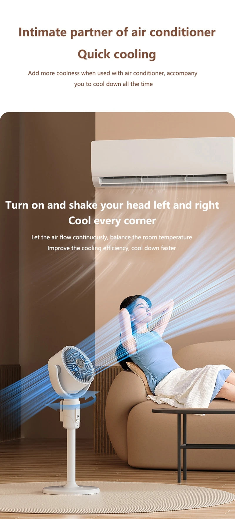 Xiaomi bureau sol à ventilateur avec télécommande rétractable Intelligent silencieux ventilateur électrique bureau à domicile ventilateur de Circulation d'air nouveau