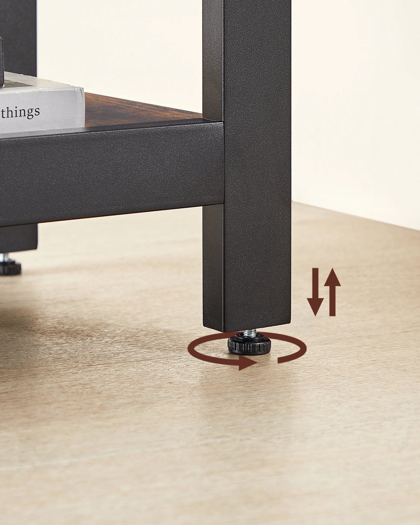 Bureau d’angle en L VASAGLE – avec 2 étagères & structure industrielle