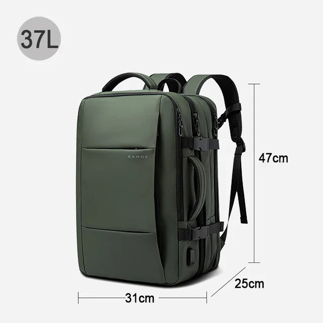 Sac à dos BANGE affaires USB 17,3″ – étanche & extensible
