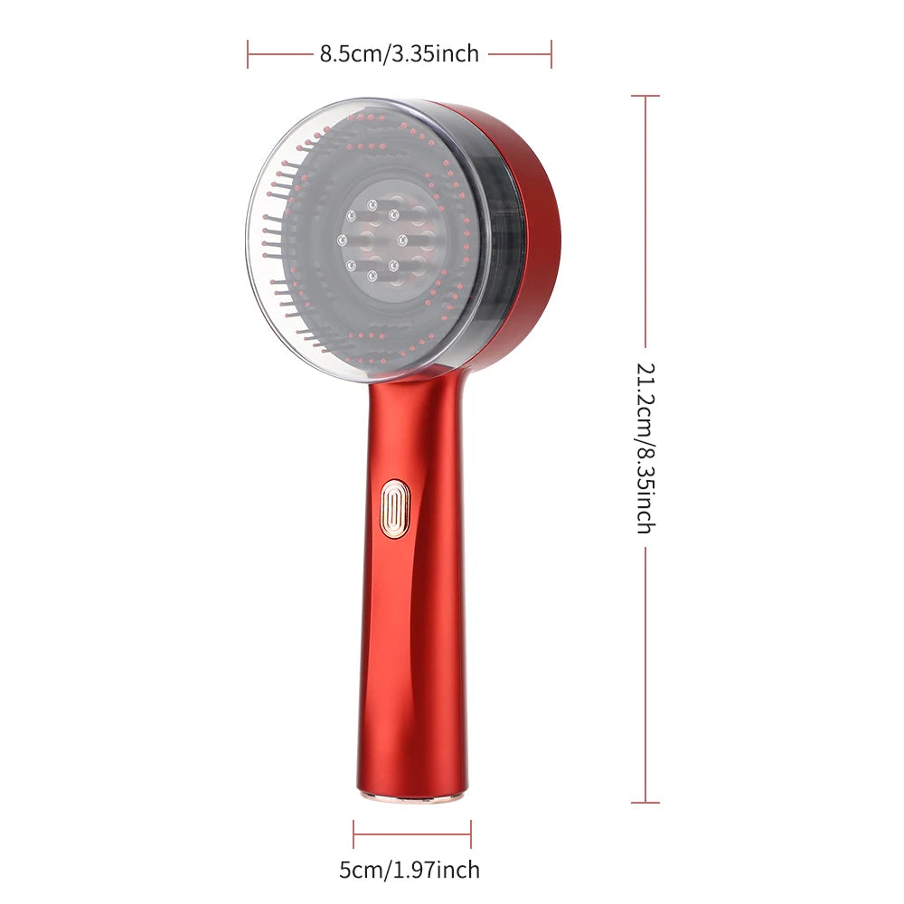 Brosse électrique infra‑rouge multi‑thérapie – croissance & massage
