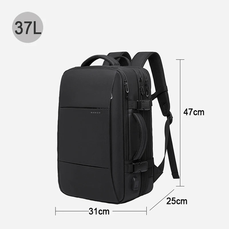 Sac à dos BANGE affaires USB 17,3″ – étanche & extensible
