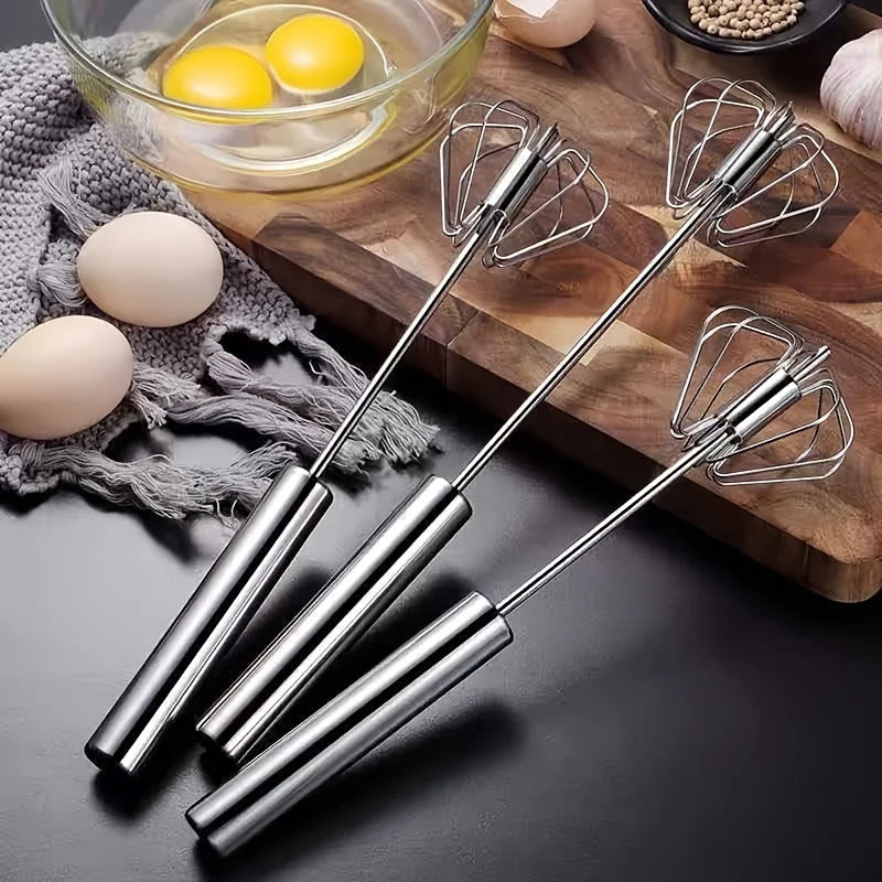 Batteur à œufs semi‑automatique inox