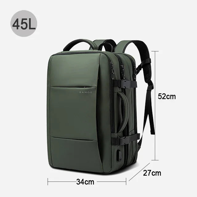 Sac à dos BANGE affaires USB 17,3″ – étanche & extensible