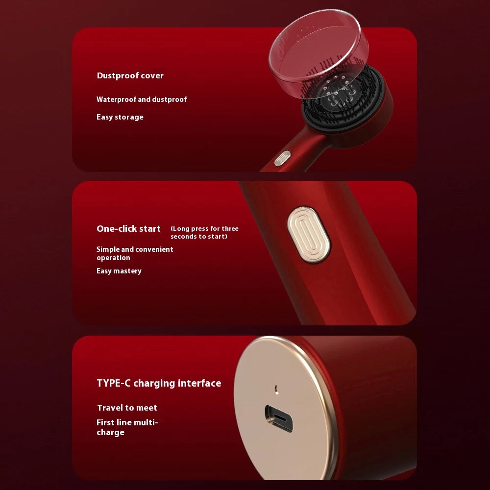 Brosse électrique infra‑rouge multi‑thérapie – croissance & massage