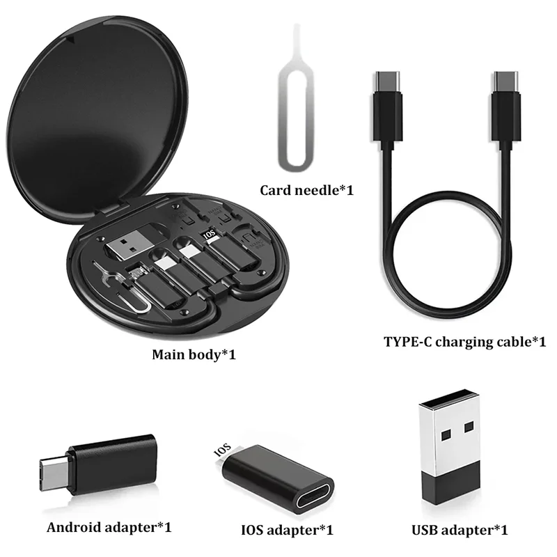 Kit adaptateur charge multi‑USB 60 W – USB‑C, USB‑A & Micro‑USB