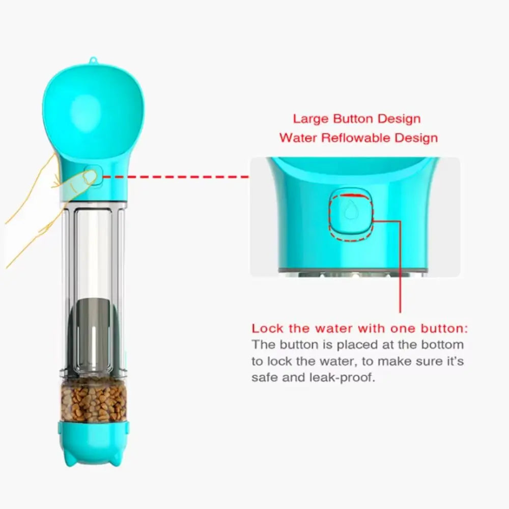 Distributeur voyage 3‑en‑1 pour chien