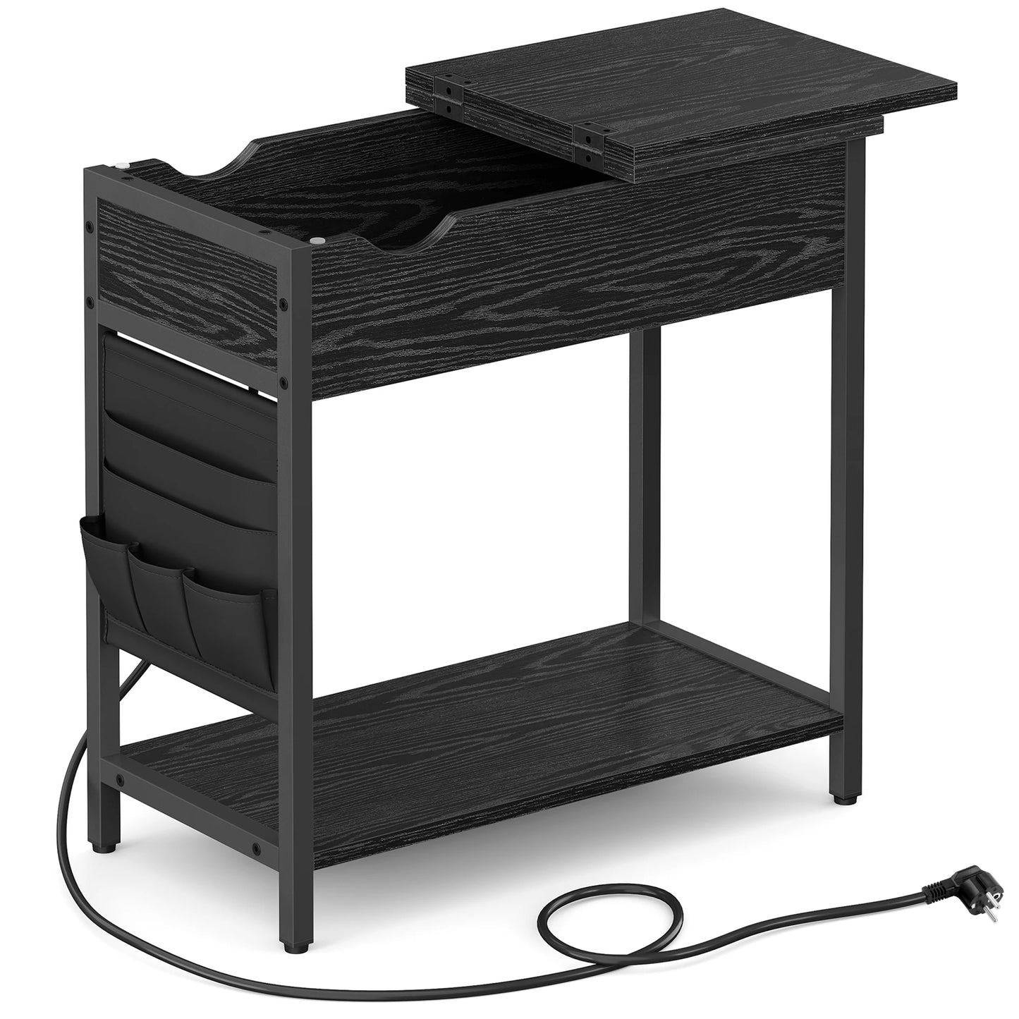 Table d’appoint VASAGLE avec prises & ports USB – plateau rabattable
